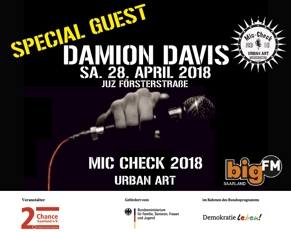 You are currently viewing Mic-Check 2018 – Urban Art | Special Guest: Damion Davis