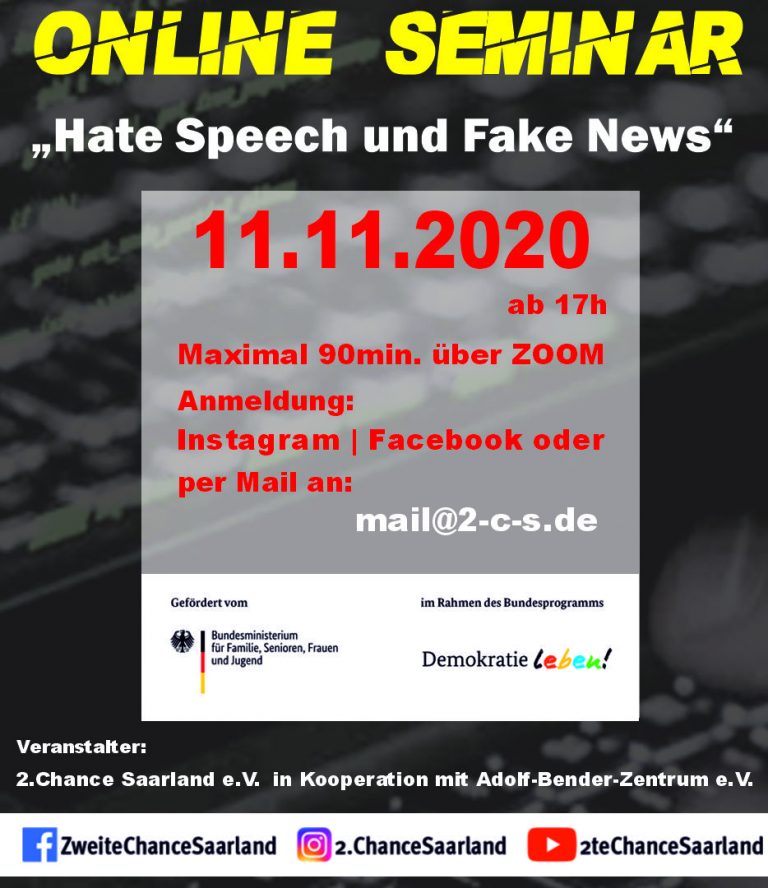 Read more about the article Onlineseminar: Hate Speech und Fake News